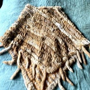 Vintage Rabbit fur poncho